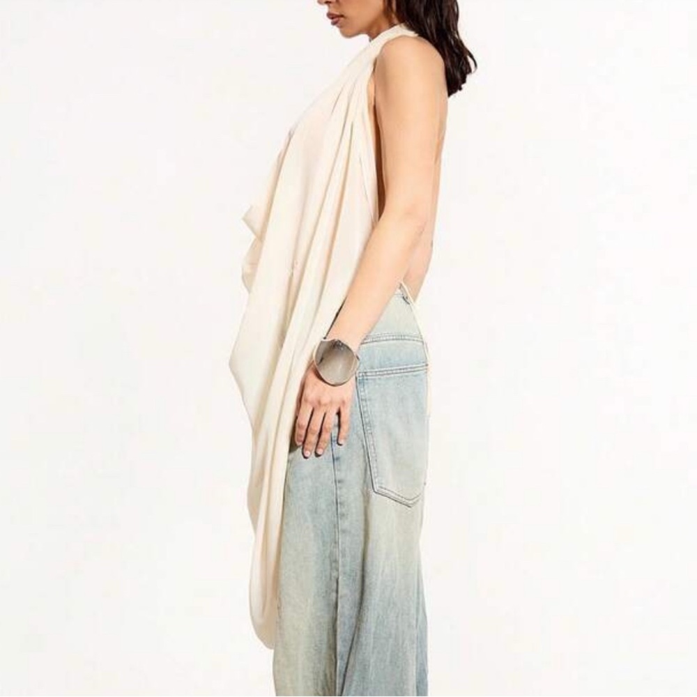 Cream Draped Top